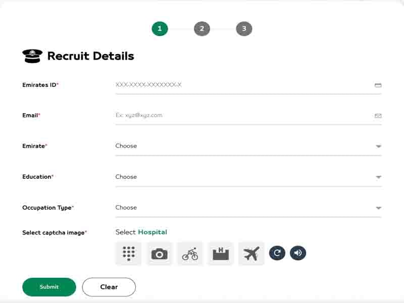dubai police job apply online
